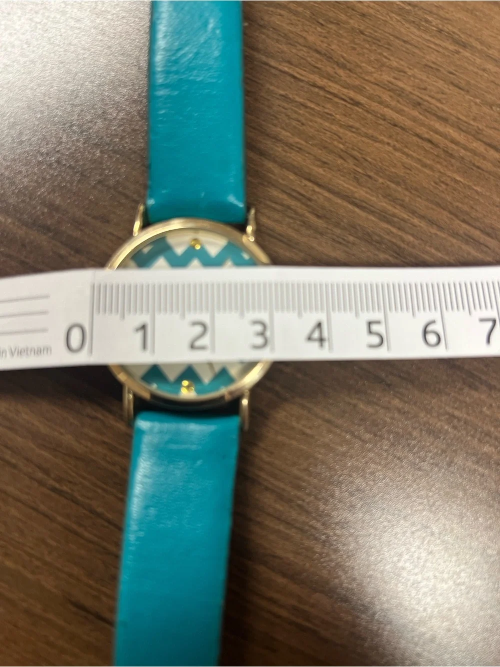 Turquoise Chevron Strap Watch - Unbranded